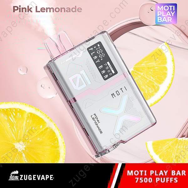 Moti Play Bar 7500 Puffs Pink-Lemonade