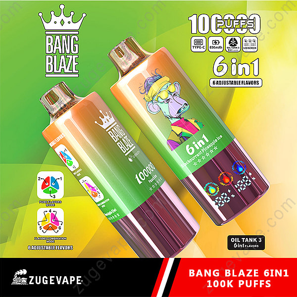 Bang Blaze 100000パフ6インチフレーバー - 究極の100kの蒸気の体験