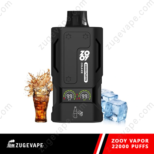 ZOOY Vapor 22000 Puffs 22K Adjustable Airflow Smart Display Screen  Disposable Vape