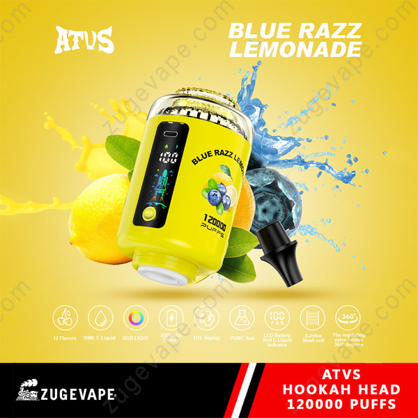 ATVS 120000 Puffs Hookah Head  Premium Hookah Vape - ZugeVape