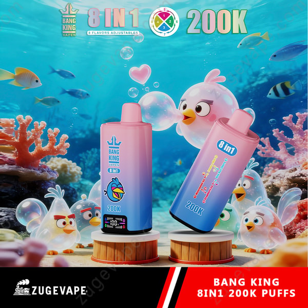Bang King 200K – 8 In 1 Flavors Disposable Vape | 200,000 Puffs