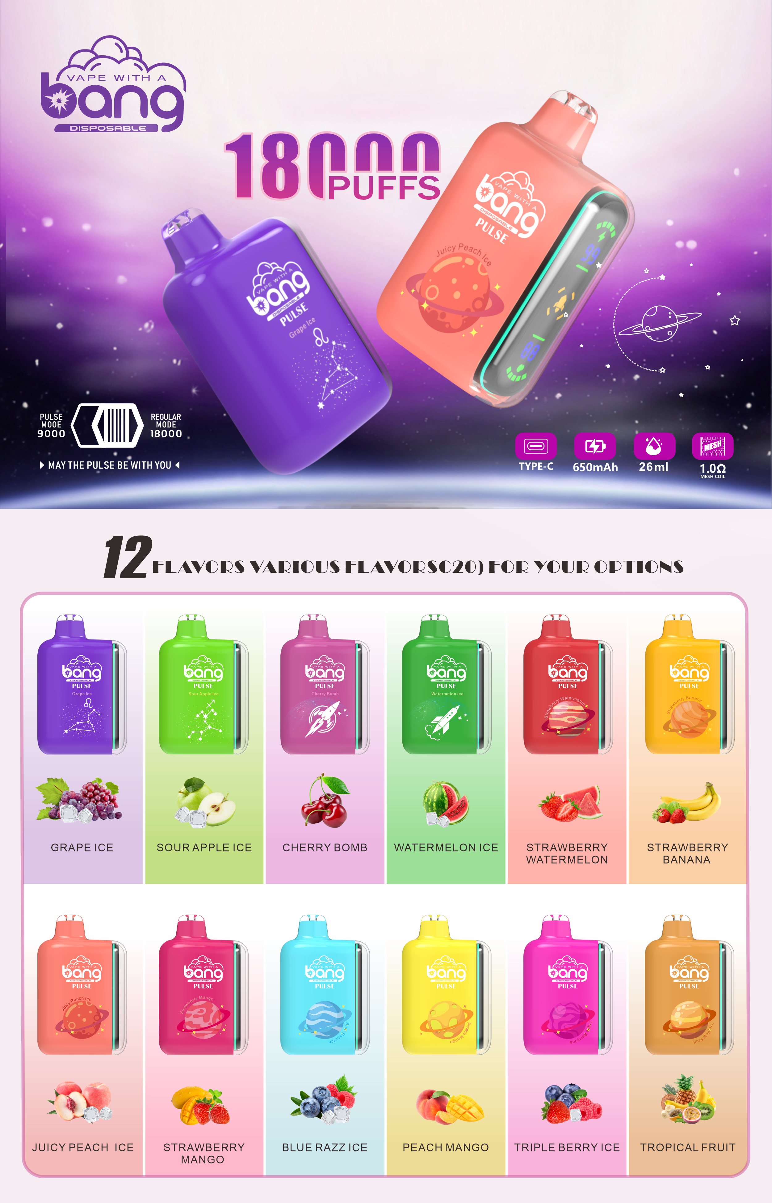Saveur Bang Pulse 18000 Puffs