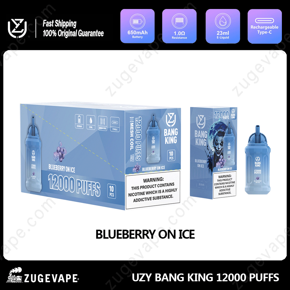 Uzy Bang King 12000 Puffs 0% 2% 3% 5%ニコチン使い捨て蒸気 - ZugeVape