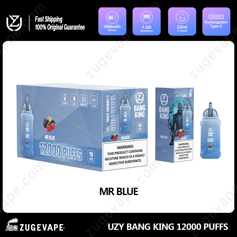 UZY Bang King 12000 Puffs 0% 2% 3% 5% Nicotine Disposable Vape