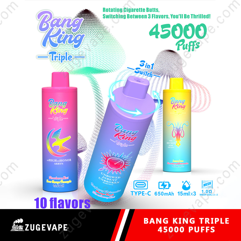 BANGKING 　マルチネス Bang King Triple 45000 Puffs 45k Triple Flavors Disposable Vape