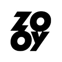 Black stylized text reading 'zooz' with bold geometric lettering on a white background.